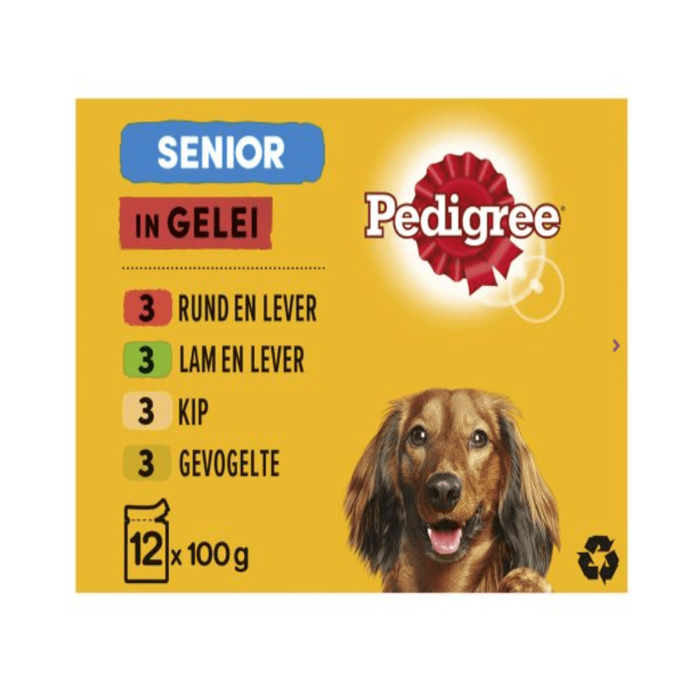 Pedigree - Senior - Saszetki na posiłki Multipack - 12 x 100 gram