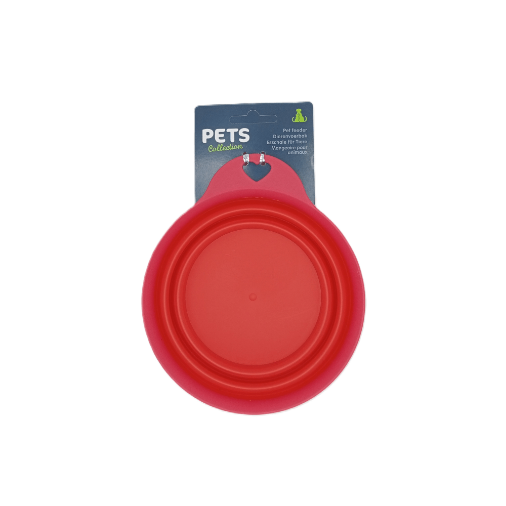 Pets Collection - Opvouwbare Voer - & Drinkbak Rood – Voor Onderweg! - Diergigant