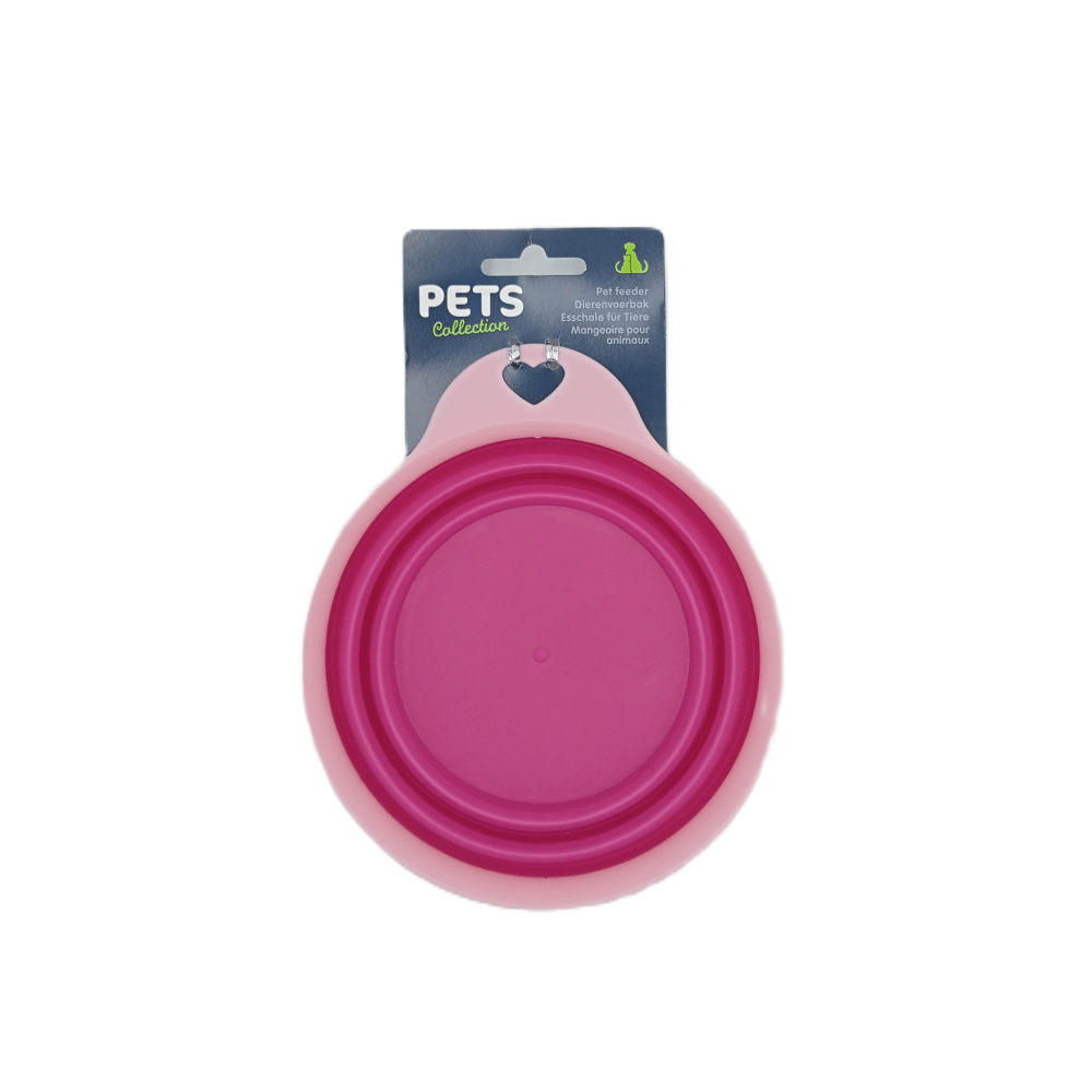 Pets Collection - Opvouwbare Voer - & Drinkbak Roze – Voor Onderweg! - Diergigant