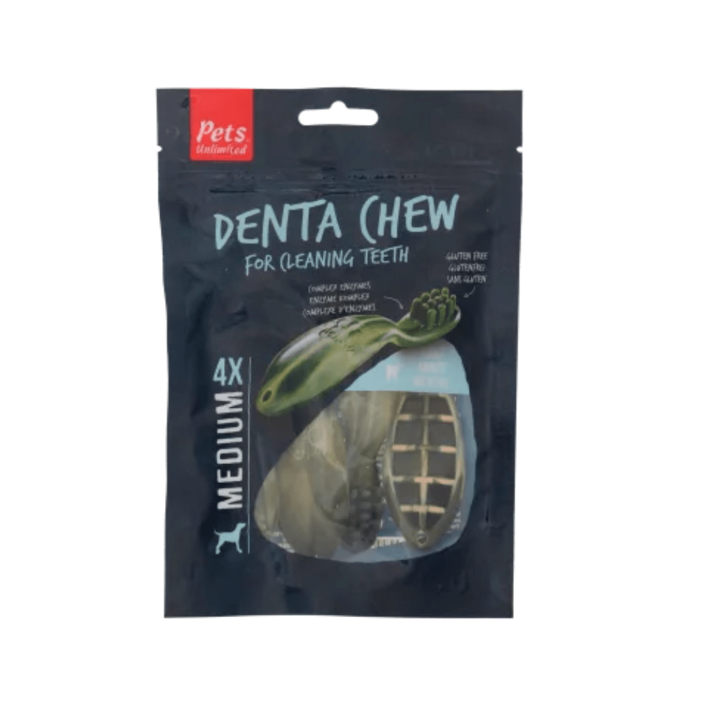 Pets Unlimited - Denta Chew Kipsnack met Munt - 4 stuks - 100 gram