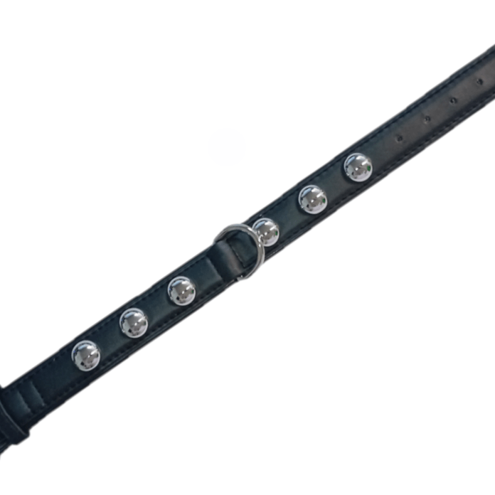 Pettarazzi - Artileather - Chique Zwart/Zilver - Hondenhalsband - Diergigant