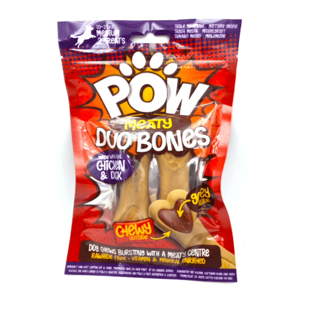Pow Meaty - Duo Bones - Kylling & And Hundesnack - 120gr