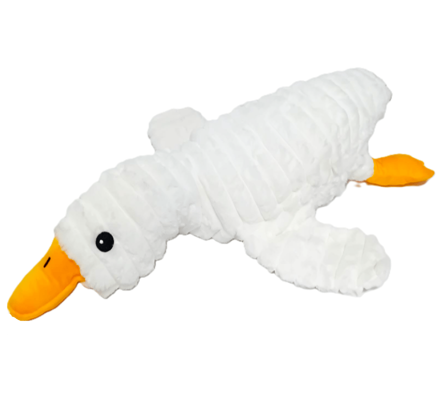 Quapas - Zachte Pluche Gans - Knuffelspeelgoed voor Honden - 41cm