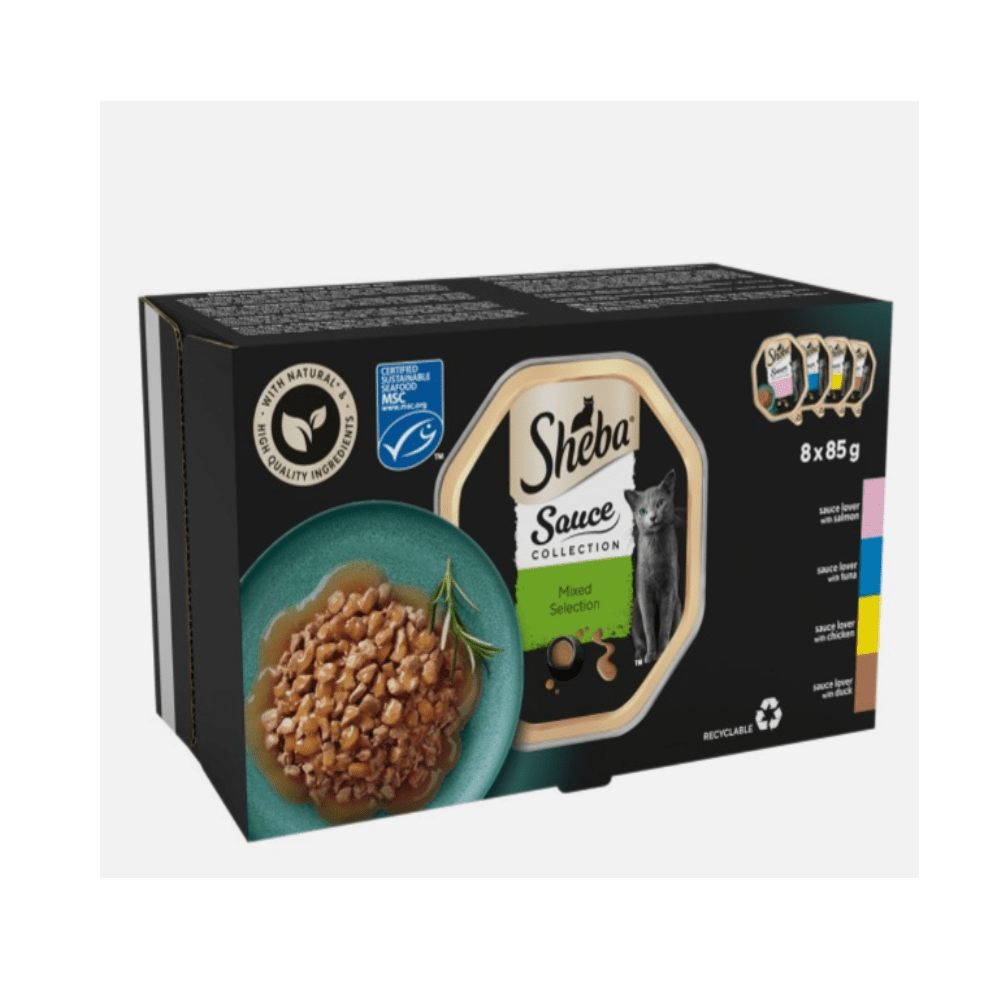 Sheba - Sauce Lover - 4 Irresistible flavors - 8x85 grams