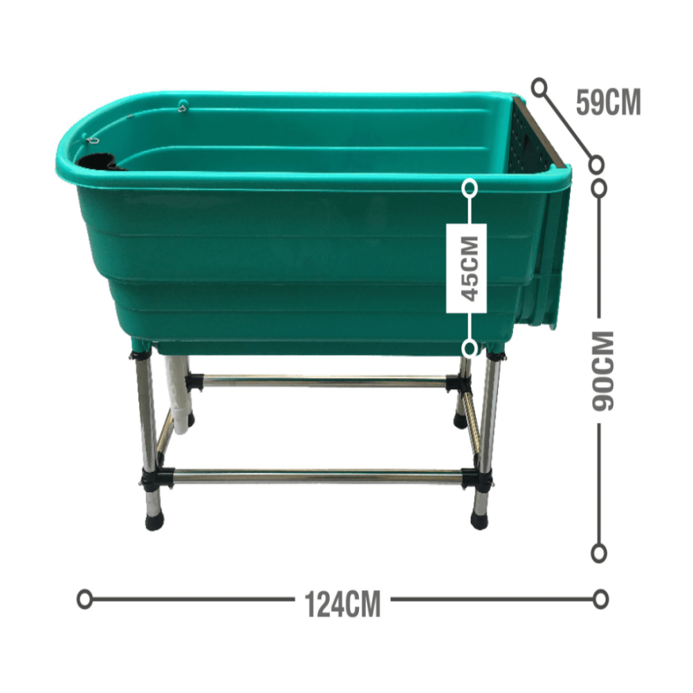 Show Tech - Handtub mit Neigung - Grün/blau - L - 124x59x90cm