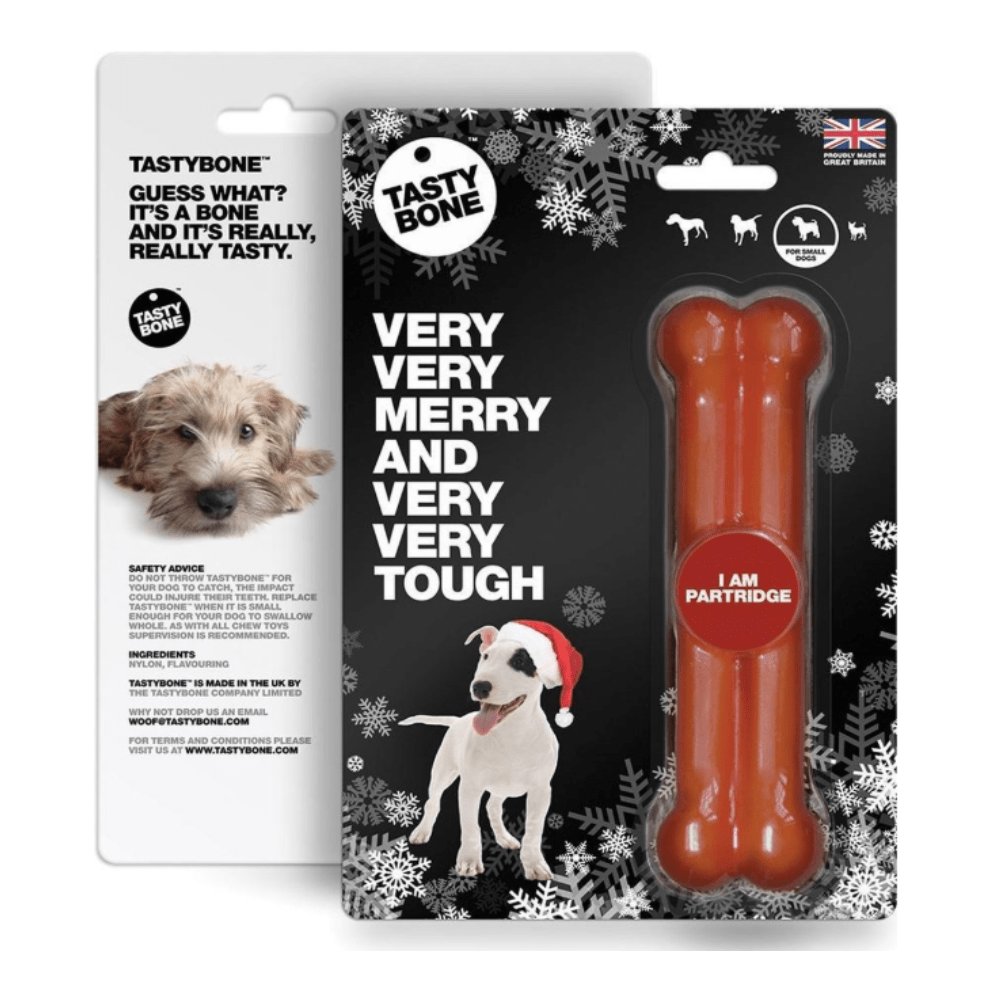 Tasty Bone - Os à mâcher - Noël - Plaisir de mâcher - Perdrix - 15cm