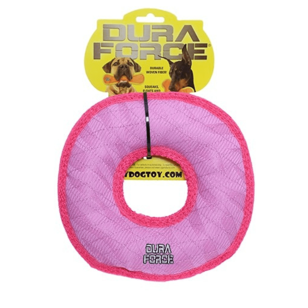 Tuffy - DuraForce Ring - Hundelegetøj - Holdbar - Lyserød - 23cm