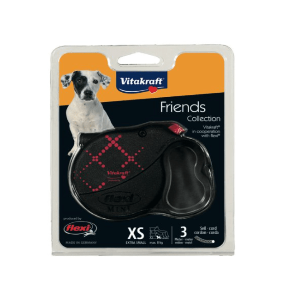 Vitakraft - Laisse rétractable - 3 mètres - pour petits chiens et chats - XS