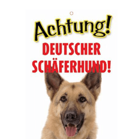 Attention chien berger allemand en plastique
