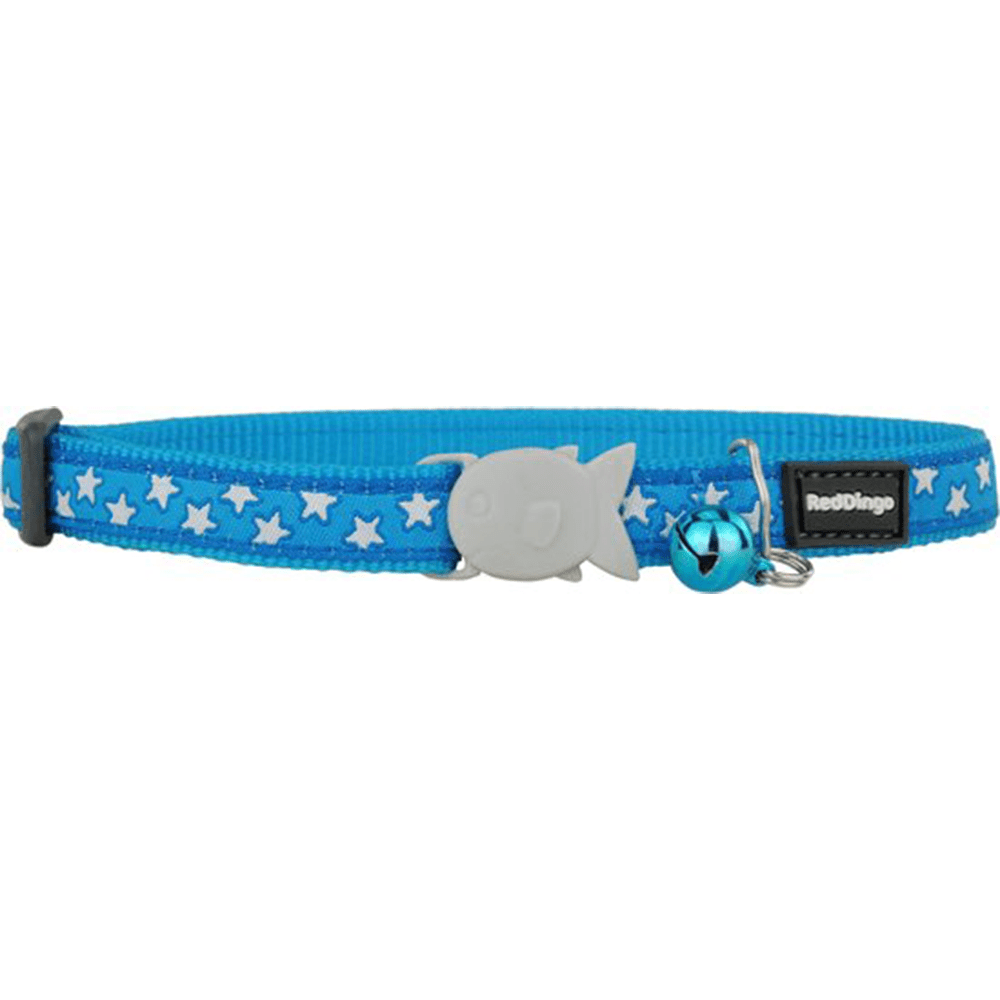 Trixie Cat Collar with Bell - blue/stars