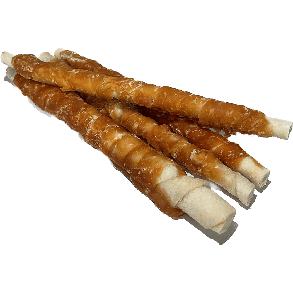Natural Buffalo Skin and Chicken Sticks for Dogs - 18cm - 5 pieces
