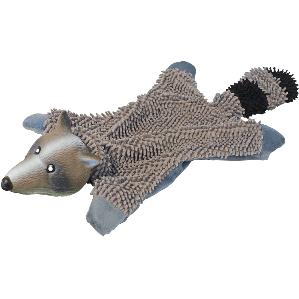 Chikko Quality - Chenille Wasbeer Met Latex Grijs - 50cm