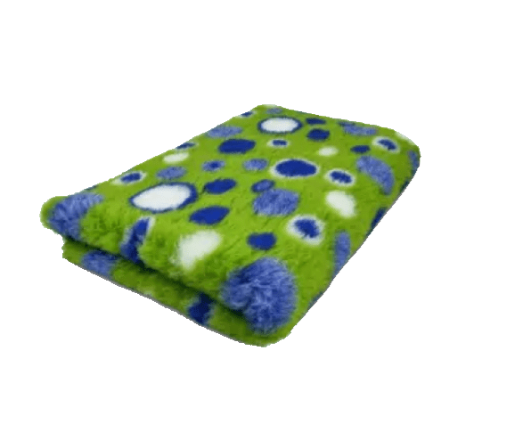 Chikko Quality - Antislip Vetbed - Retro Groen met Blauw en witte bollen - Diergigant