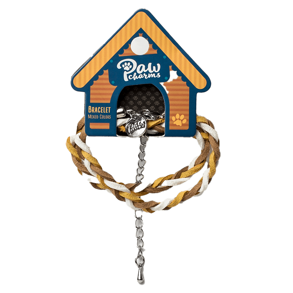 Spleciona Bransoletka Brązowo-Biała