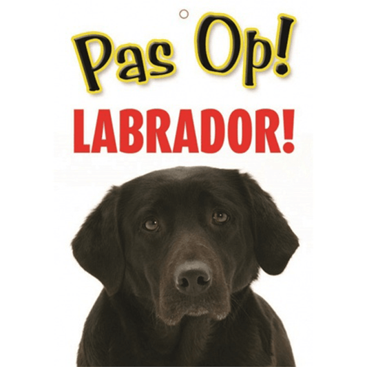 Pas Op Labrador Plastic