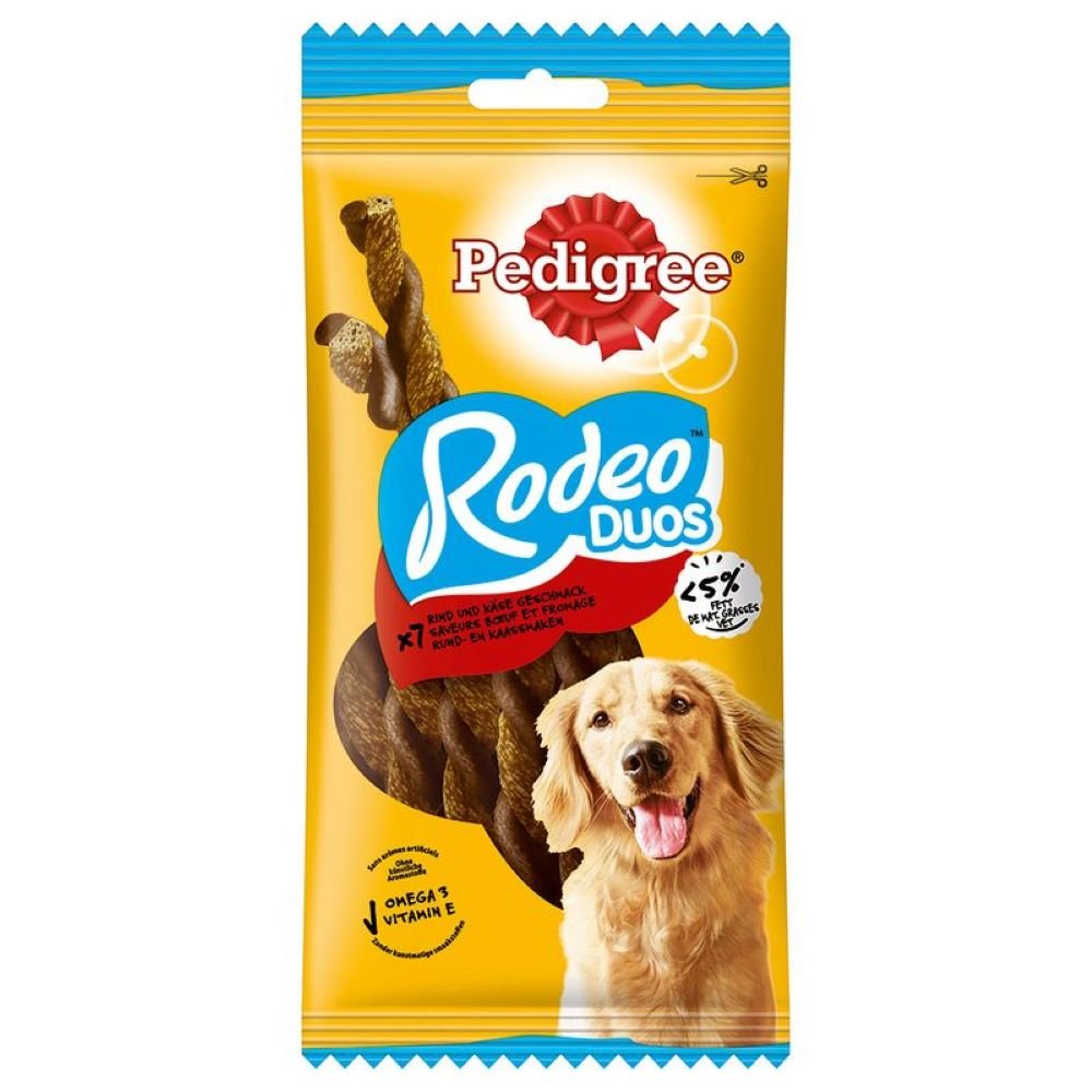 Pedigree Rodeo Duo's Rund & Kaas kauwsticks 7 stuks - Een heerlijke snack voor Jouw huisdier