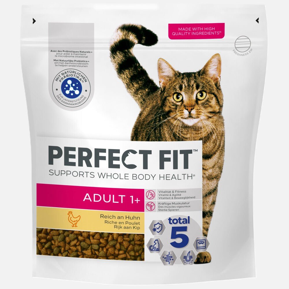 Perfect Fit Kattenbrokjes Kip Total 5 Adult 1+ 1,4 kg - Gezonde Voeding voor Jouw Kat - Diergigant