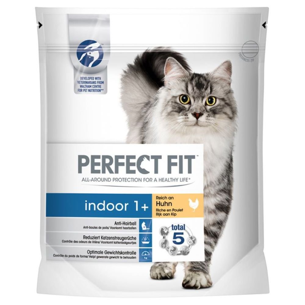 Perfect Fit Cat Chunks Chicken Total 5 Indoor 1+, 750 grams - Healthy Food for Your Cat