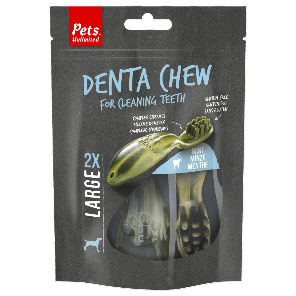 Pets Unlimited - Denta Chew Kipsnack with Mint - 2 pieces - 100 grams
