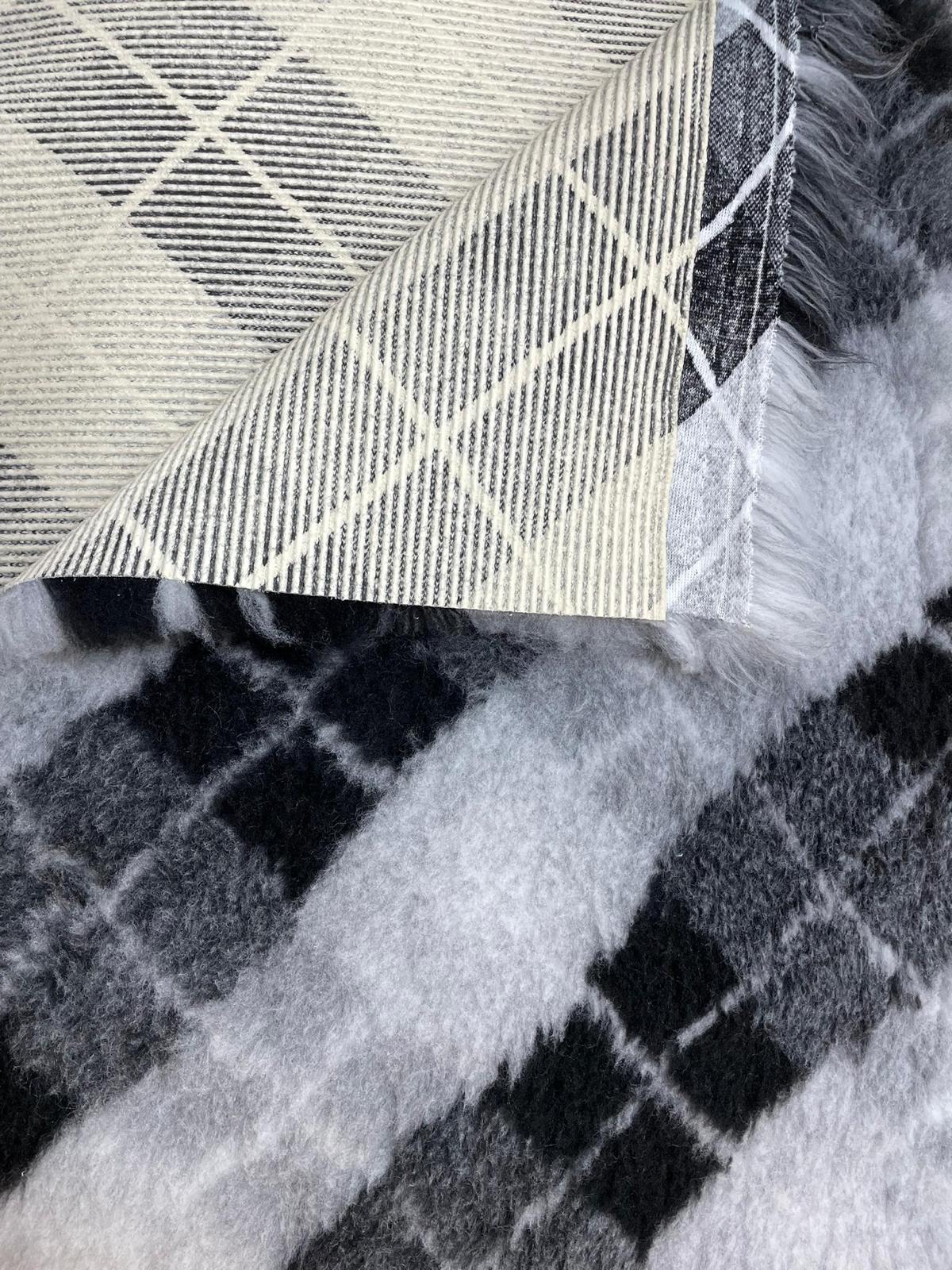 Chikko Quality - Antislip Vetbed - Ruit zwart wit grijs